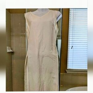 Harvey Berbard White Linen Summer Cool Dress sz 10